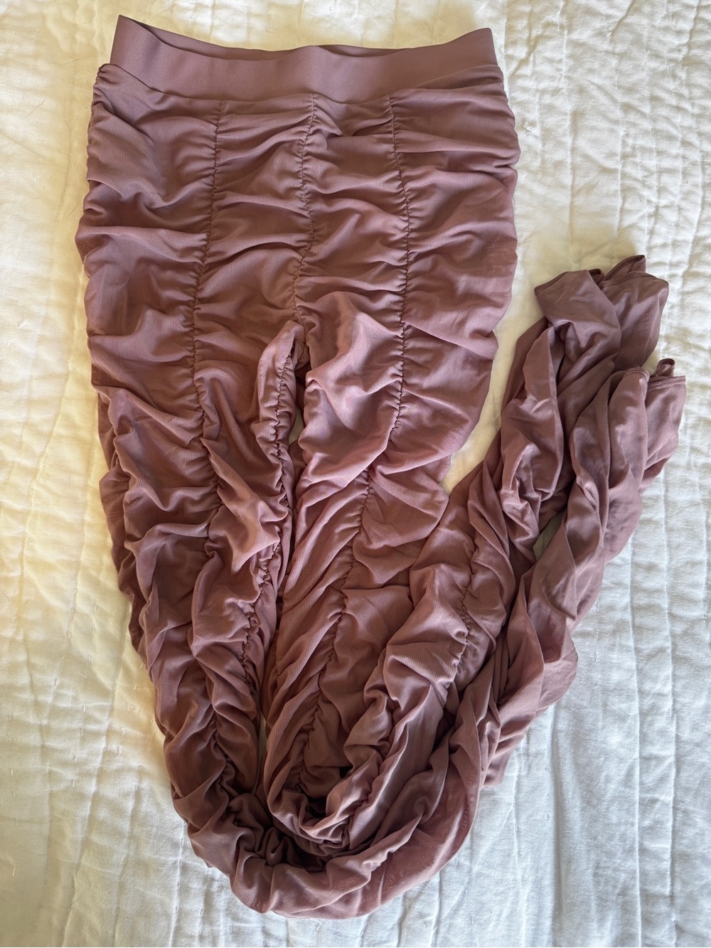 ALO Yoga Pink Ruched High-Waist Leggings - Picture 6 of 6